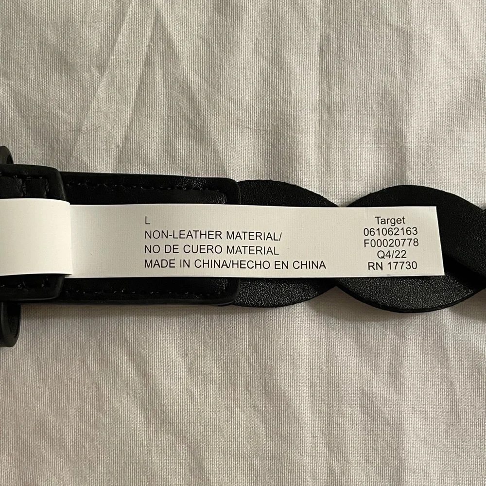 Universal Thread Black Rope Belt Size L